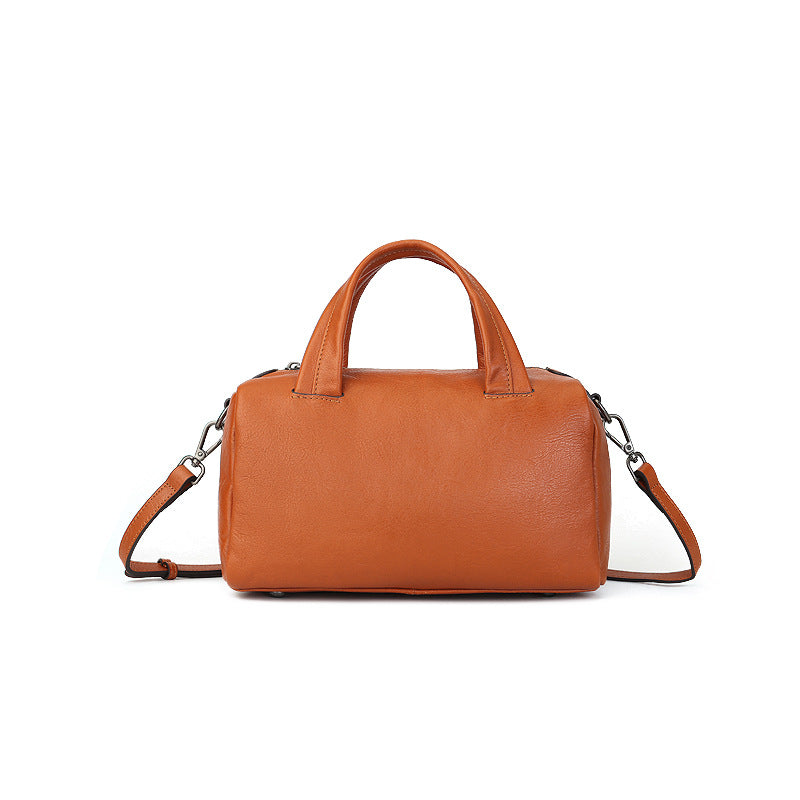 Pillow Vegetable Tanned Leather Crossbody Bag tan front view