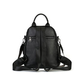 Studded Vegetable Tanned Leather Backpack green front view