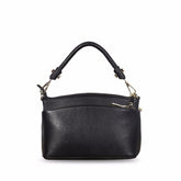 Compartments Vegetable Tanned Leather Crossbody Bag green front view