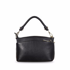 Compartments Vegetable Tanned Leather Crossbody Bag green front view