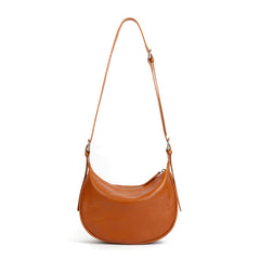 Dumpling Vegetable Tanned Leather Crossbody Bag tan front view