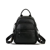 Large Capacity Vegetable Tanned Leather Backpack green front view