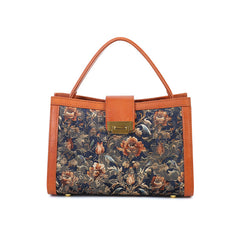 European Vegetable Tanned Leather Crossbody Bag gray front view