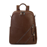 Suitable Vegetable Tanned Leather Backpack brown front view
