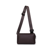 Stylish Vegetable Tanned Leather Crossbody Bag brown front view