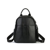 Multiple Vegetable Tanned Leather Backpack green front view