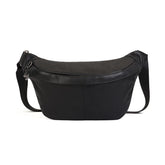 Chest Vegetable Tanned Leather Crossbody Bag green front view