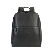 Business Vegetable Tanned Leather Laptop Backpack green front view