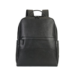 Business Vegetable Tanned Leather Laptop Backpack green front view