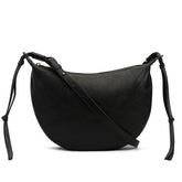 Crescent Vegetable Tanned Leather Shoulder Bag green front view