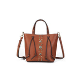 Retro Vegetable Tanned Leather Bucket Bag tan front view