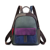 Ethnic Vegetable Tanned Leather Backpack green front view