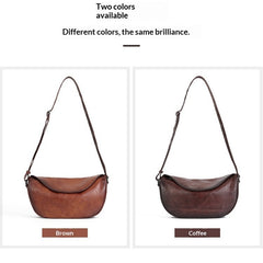 Quality Vegetable Tanned Leather Crossbody Bag gray detail view