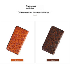 Butterfly Vegetable Tanned Leather Card Holder tan detail view