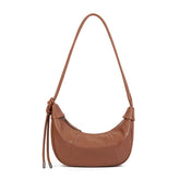 Commuter Vegetable Tanned Leather Shoulder Bag tan front view