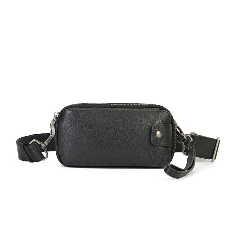 Casual Vegetable Tanned Leather Crossbody Bag green front view