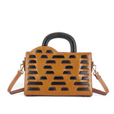 Made Vegetable Tanned Leather Tote Bag tan front view