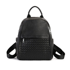 Business Vegetable Tanned Leather Backpack green front view