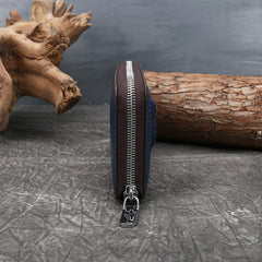 Made Vegetable Tanned Leather Card Holder gray detail view