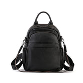 Soft Vegetable Tanned Leather Backpack green front view