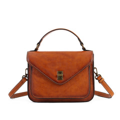Street Vegetable Tanned Leather Crossbody Bag red front view