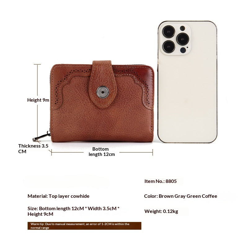 Feel Vegetable Tanned Leather Card Holder pink interior view