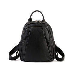 Multi Vegetable Tanned Leather Backpack green front view