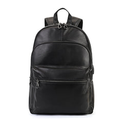 Luggage Vegetable Tanned Leather Backpack green front view