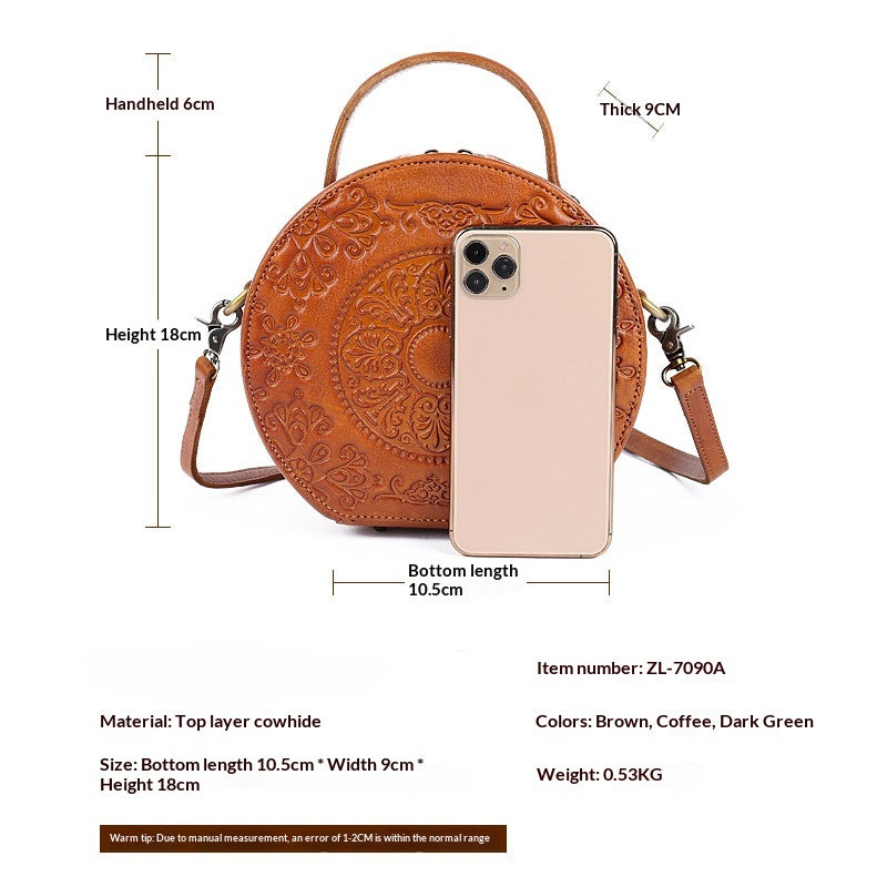 Small Vegetable Tanned Leather Crossbody Bag pink interior view