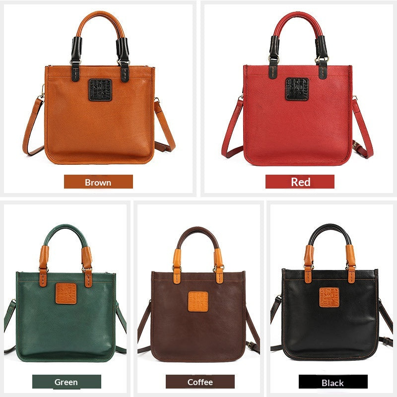 Zippered Vegetable Tanned Leather Crossbody Bag gray side view