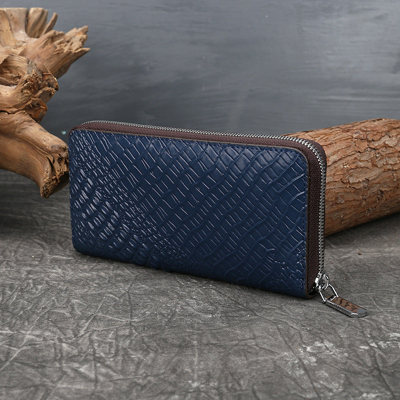 Made Vegetable Tanned Leather Card Holder gray side view