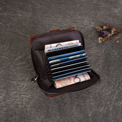 Feel Vegetable Tanned Leather Card Holder brown detail view