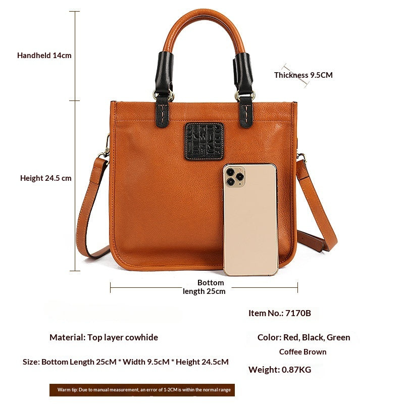 Zippered Vegetable Tanned Leather Crossbody Bag tan detail view